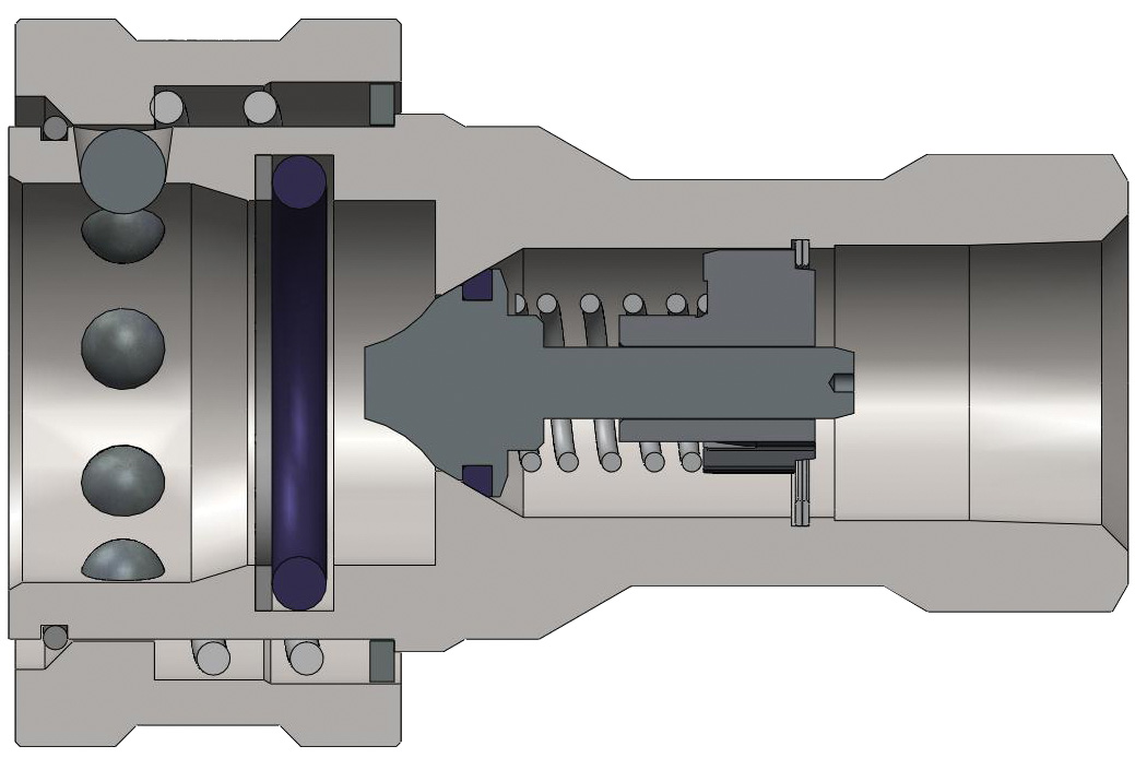 DQC H-SERIES ISO-B POPPET VALVE FEMALE THREADED COUPLER